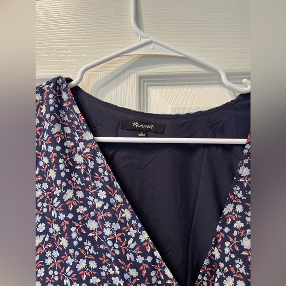 Madewell Floral Midi Long Sleeve Dress, Size L - Picture 2 of 6